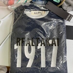 RealTakai Men's Navy Crewneck Sweater